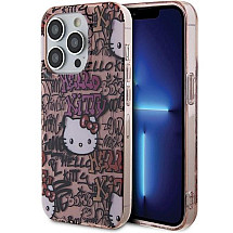 Hello Kitty IML Tags Graffiti case for iPhone 14 Pro - pink