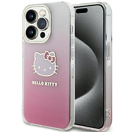 Hello Kitty IML Gradient Electrop Kitty Head case for iPhone 15 Pro - pink