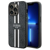 Guess 4G Printed Stripes MagSafe case for iPhone 15 Pro - black