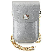 Hello Kitty Leather Metal Logo Chain bag - silver