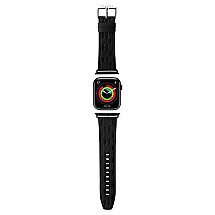 Karl Lagerfeld Saffiano Monogram strap for Apple Watch 38/40/41mm - black