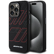 AMG Silicone Large Rhombuses Pattern MagSafe case for iPhone 15 Pro Max - black