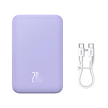 Baseus Magnetic Mini 20000 mAh 20W Powerbank - purple + USB-C / USB-C cable