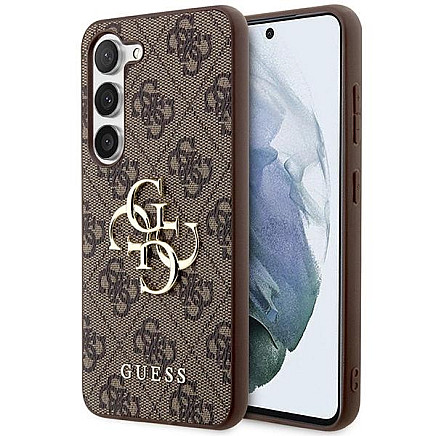 Guess 4G Big Metal Logo case for Samsung Galaxy S24+ - brown