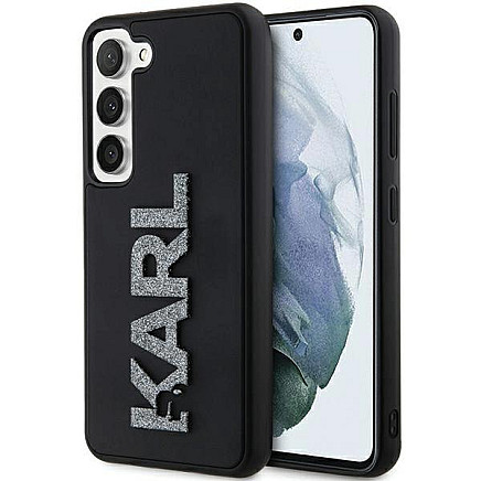 Karl Lagerfeld 3D Rubber Glitter Logo case for Samsung Galaxy S23+ - black