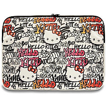 Hello Kitty PU Metal Logo case for a 14" laptop - beige