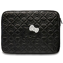 Hello Kitty Zip PU Quilted Bows case for a 14" laptop - black