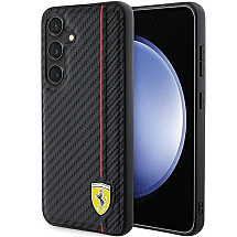 Ferrari Carbon Printed Line case for Samsung Galaxy S24+ - black