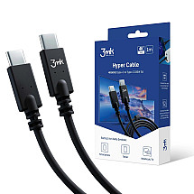 3mk Hyper Cable USB-C / USB-C 100W 4K 60Hz 1m - Black