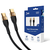 3mk Hyper Silicone Cable USB-C / USB-C 100W 2m - Black