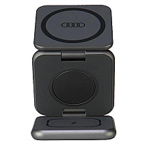 Audi Big Logo foldable inductive charger 3in1 0 - gray