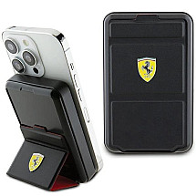 Powerbank Ferrari Metal Logo MagSafe induction 15W 10000 mAh with stand function - black