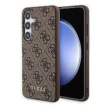 Guess 4G Metal Gold Logo case for Samsung Galaxy A35 - brown