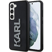 Karl Lagerfeld 3D Rubber Glitter Logo case for Samsung Galaxy S24 - black