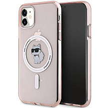 Karl Lagerfeld IML Choupette MagSafe case for iPhone 11 / Xr - pink