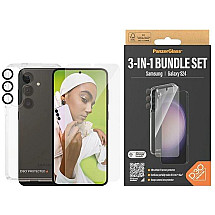 PanzerGlass Bundle 3in1 Transparent Case + Film + Camera Protector for Samsung Galaxy S24