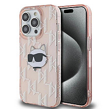 Karl Lagerfeld IML Choupette Head & Monogram case for iPhone 13 Pro / 13 - pink