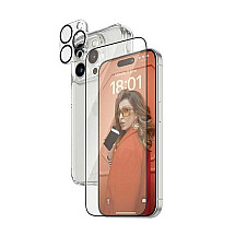 PanzerGlass Bundle 3in1 set transparent case + foil + camera cover for iPhone 15 Pro