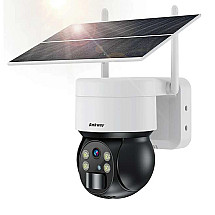 Choetech ASC006-WF solar intelligent PTZ WiFi camera with 5W solar panel - white