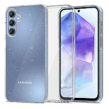 Tech-Protect FlexAir case for Samsung Galaxy A55 5G - transparent and glitter