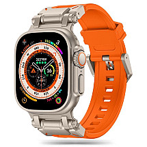 Tech-Protect Delta Pro Strap for Apple Watch 4 / 5 / 6 / 7 / 8 / 9 / SE / Ultra 1 / 2 (42/44/45/49 mm) - Titanium Orange