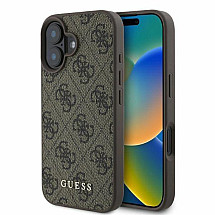 Guess 4G Classic iPhone 16 Case - Brown