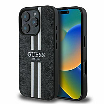 Guess 4G Printed Stripes MagSafe case for iPhone 16 Pro - black