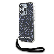 Karl Lagerfeld Zebra With Cord iPhone 15 Pro Max Case - Purple