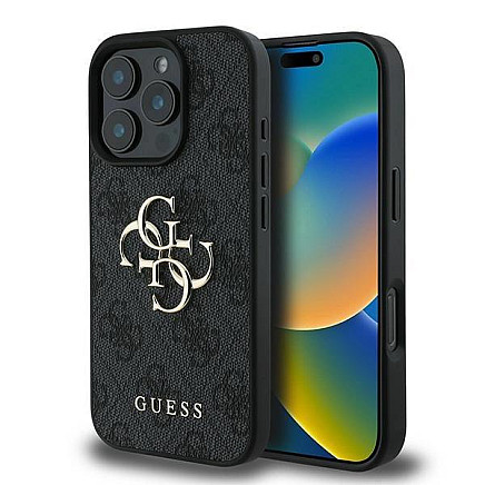 Guess 4G Big Logo iPhone 16 Pro Case - Black