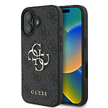 Guess 4G Big Logo iPhone 16 Case - Black