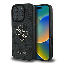 Guess 4G Big Logo iPhone 16 Pro Max Case - Black