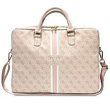 Guess 4G Printed Stripes bag for a 16" laptop - pink