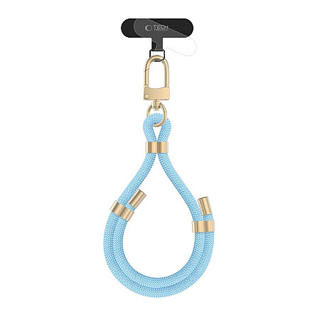 TECH-PROTECT C4S ROPE WRIST STRAP BABY BLUE/GOLD