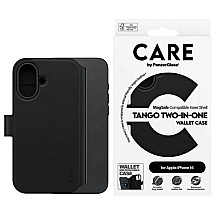 CARE by PanzerGlass Feature Tango 2in1 Wallet iPhone 16 6.1" MagSafe black/black 1329