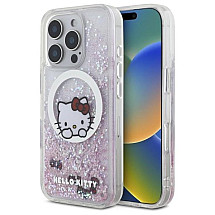 Hello Kitty HKHMP16LLSWKH iPhone 16 Pro 6.3" white/white hardcase Liquid Glitter Sweet Kitty Bows MagSafe