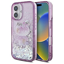 Hello Kitty HKHCP16SL50PPU iPhone 16 6.1" purple/purple hardcase Liquid Glitter 50TH Anniversary Party