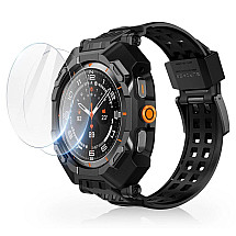 Supcase UNICORN BEETLE PRO & TEMPERED GLASS 2-PACK Samsung GALAXY Watch ULTRA (47 MM) BLACK