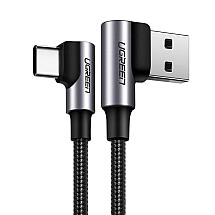 Ugreen angle cable USB cable - USB Type C Quick Charge 3.0 QC3.0 3 A 2 m gray (US176 20857)