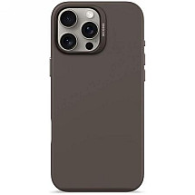 Decoded AntiMicrobial Silicone Backcover with MagSafe for iPhone 16 Pro Max - Dark Brown