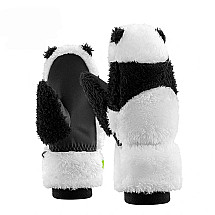 Qunature Panda Ski Gloves for Kids and Adults Size S - Black/White