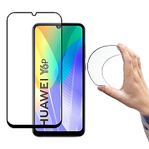 Wozinsky Full Cover Flexi Nano Glass Hybrid Screen Protector with frame for Huawei Y6p black