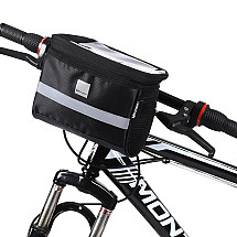 Wozinsky bike handlebar bag with phone case 2l black (WBB12BK)