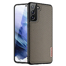 Dux Ducis Fino apvalks ar neilona materiāla pārklājumu priekš Samsung Galaxy S21+ 5G (S21 Plus 5G), zaļš