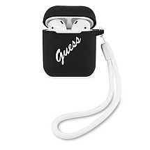 Guess GUACA2LSVSBW AirPods cover black/white Silicone Vintage