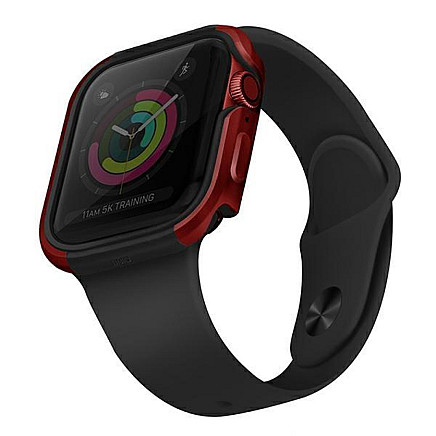 UNIQ Чехол Valencia Apple Watch Series 4 / 5 / 6 / SE 40 мм. красный / малиново-красный