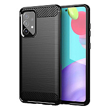 Carbon Case Flexible Cover TPU Case for Samsung Galaxy A72 4G black