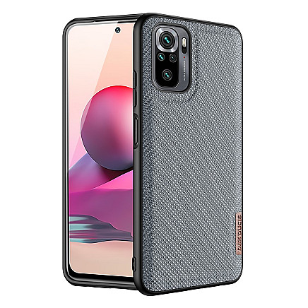 Dux Ducis Fino case covered with nylon material for Xiaomi Redmi Note 10  /  Redmi Note 10S gray