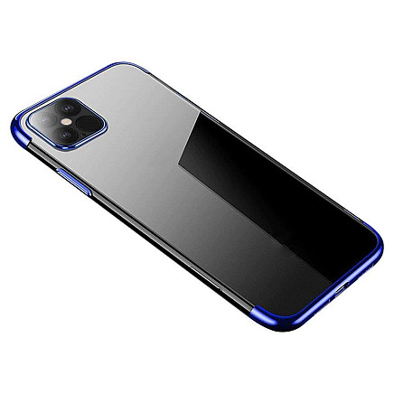 Clear Color Case Gel TPU Electroplating frame Cover for Samsung Galaxy A22 5G blue