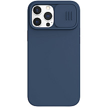 Nillkin CamShield Silky Silicone Case cover with camera cover for Apple iPhone 13 Pro Max blue