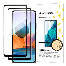 Wozinsky Full Glue Glass for Xiaomi Redmi Note 12 Pro+ / Note 12 Pro / Note 12 5G / Note 12 / Note 10 Pro - black (2 pcs.)